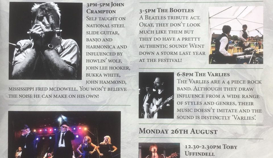 Halfway House Beer Festival Music Programme